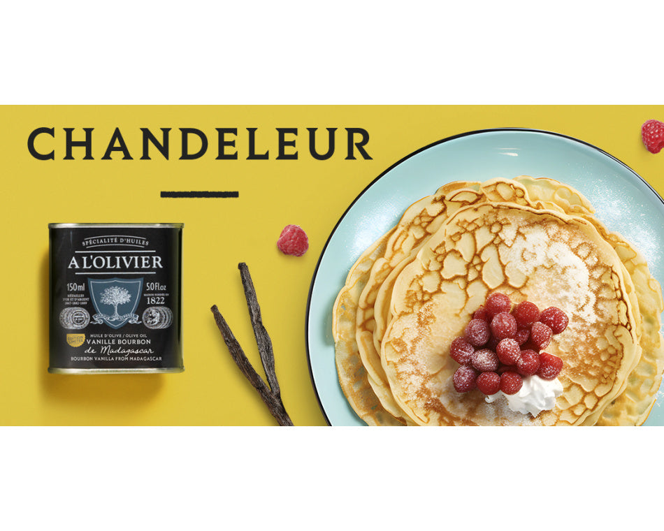 CRÊPES A L'HUILE D'OLIVE AROMATIQUE VANILLE BOURBON DE MADAGASCAR POUR LA CHANDELEUR !