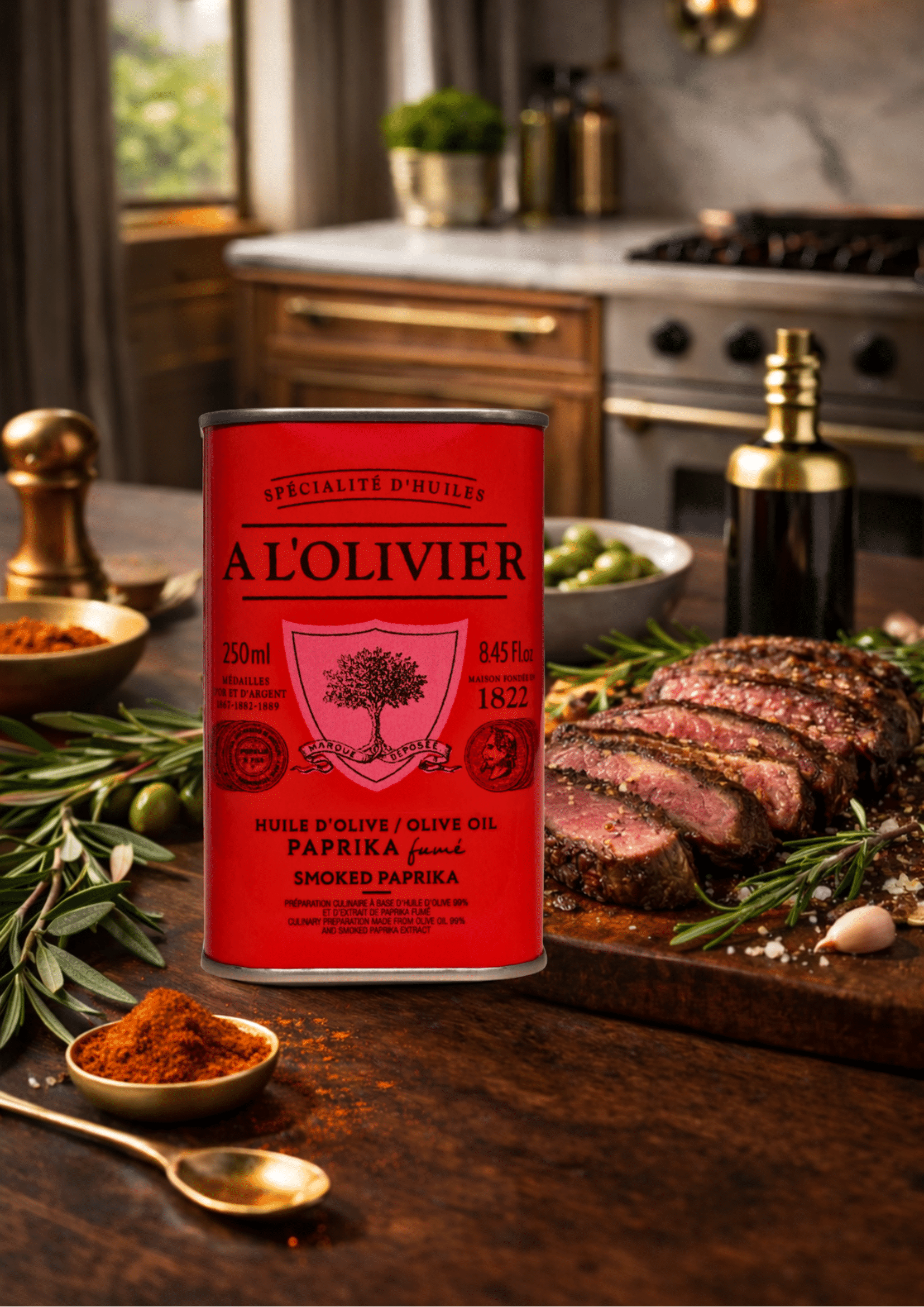 Huile d'olive Paprika fumée - Bidon 250ml