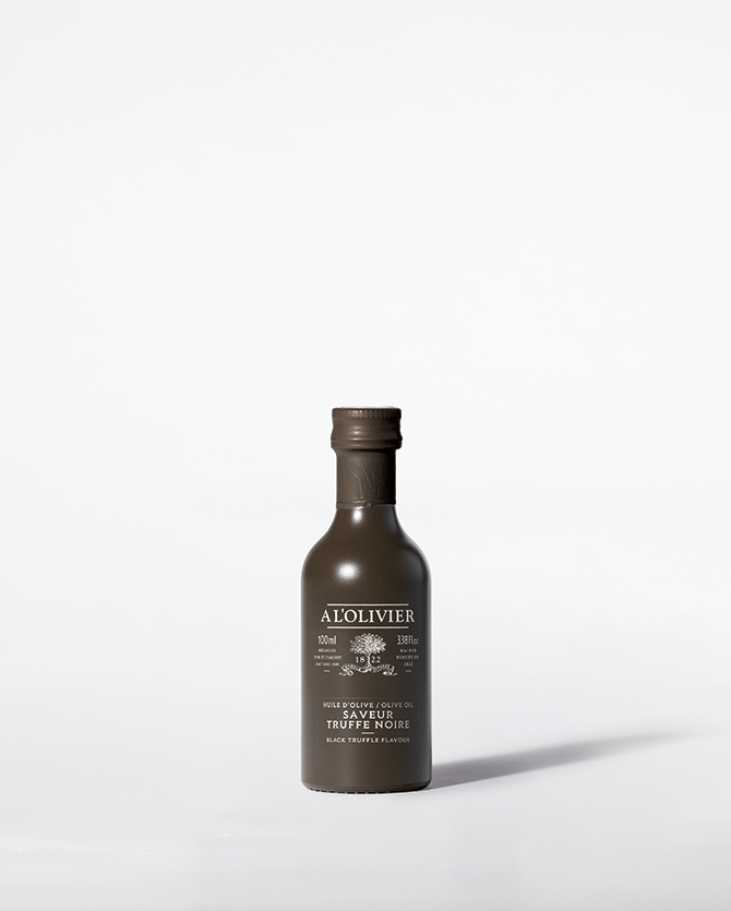 Huile d'olive infusée saveur Truffe Noire