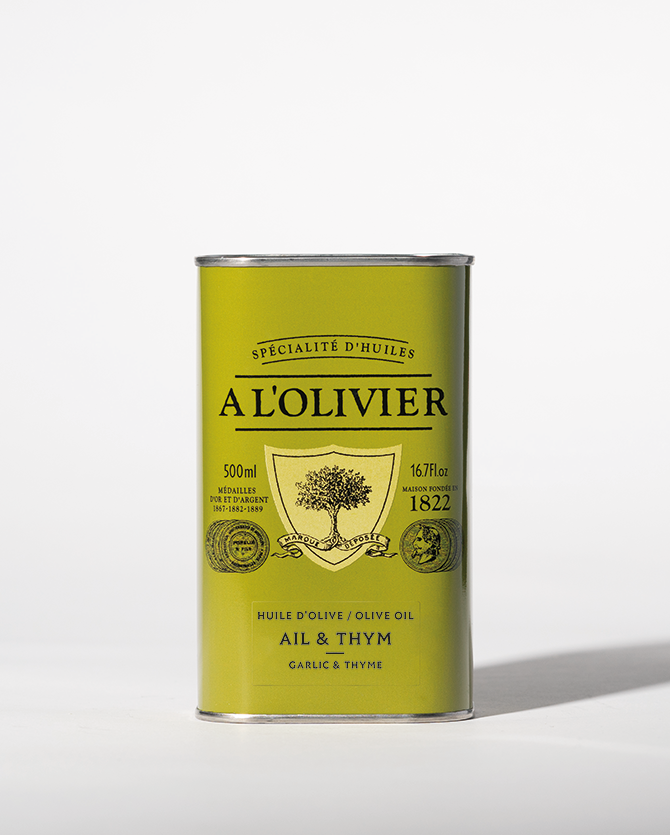 Huile d'olive infusée à l'Ail & Thym
