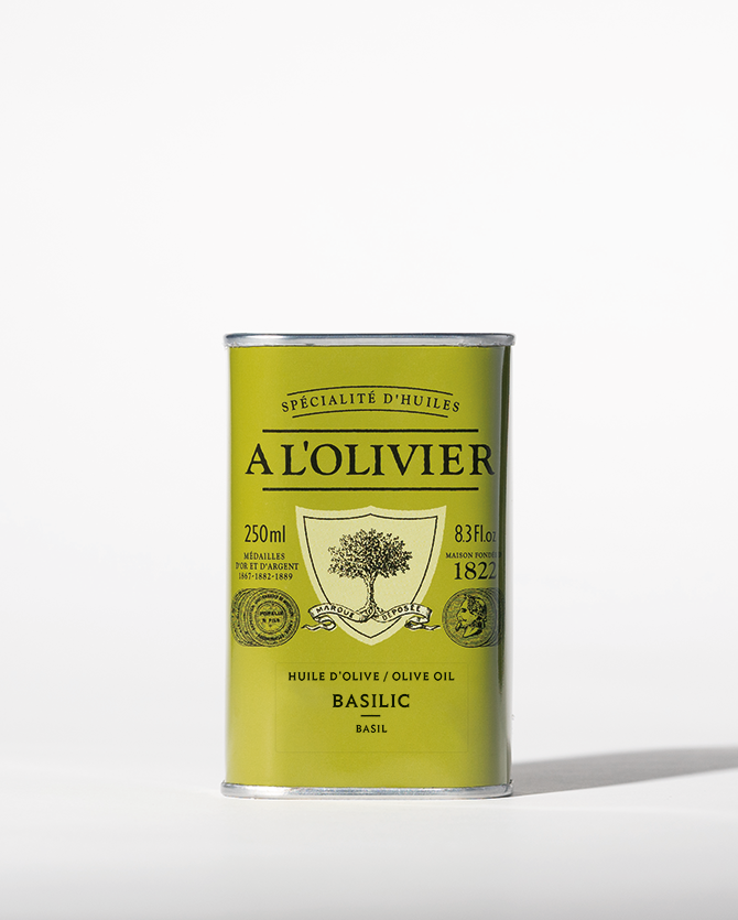 Huile d'olive infusée au Basilic