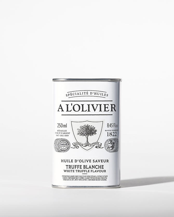 Huile d'olive infusée saveur Truffe Blanche