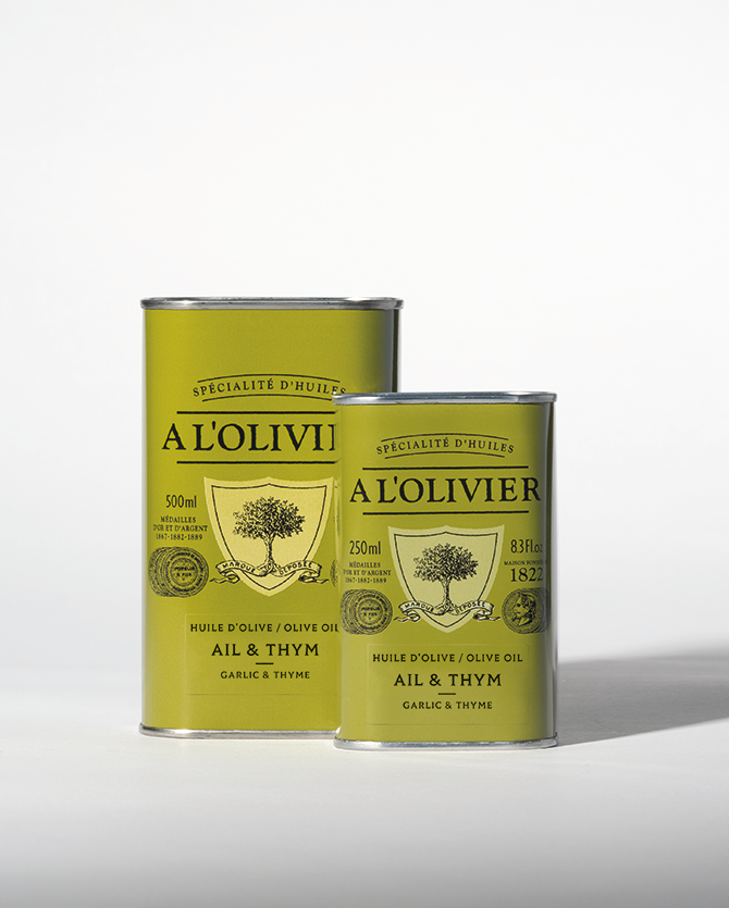 Huile d'olive infusée à l'Ail & Thym