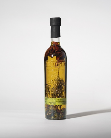 extra virgin olive oil with herbs and spices - collector’s bottle