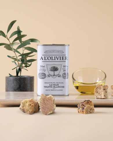 huile d'olive aromatique saveur truffe blanche
