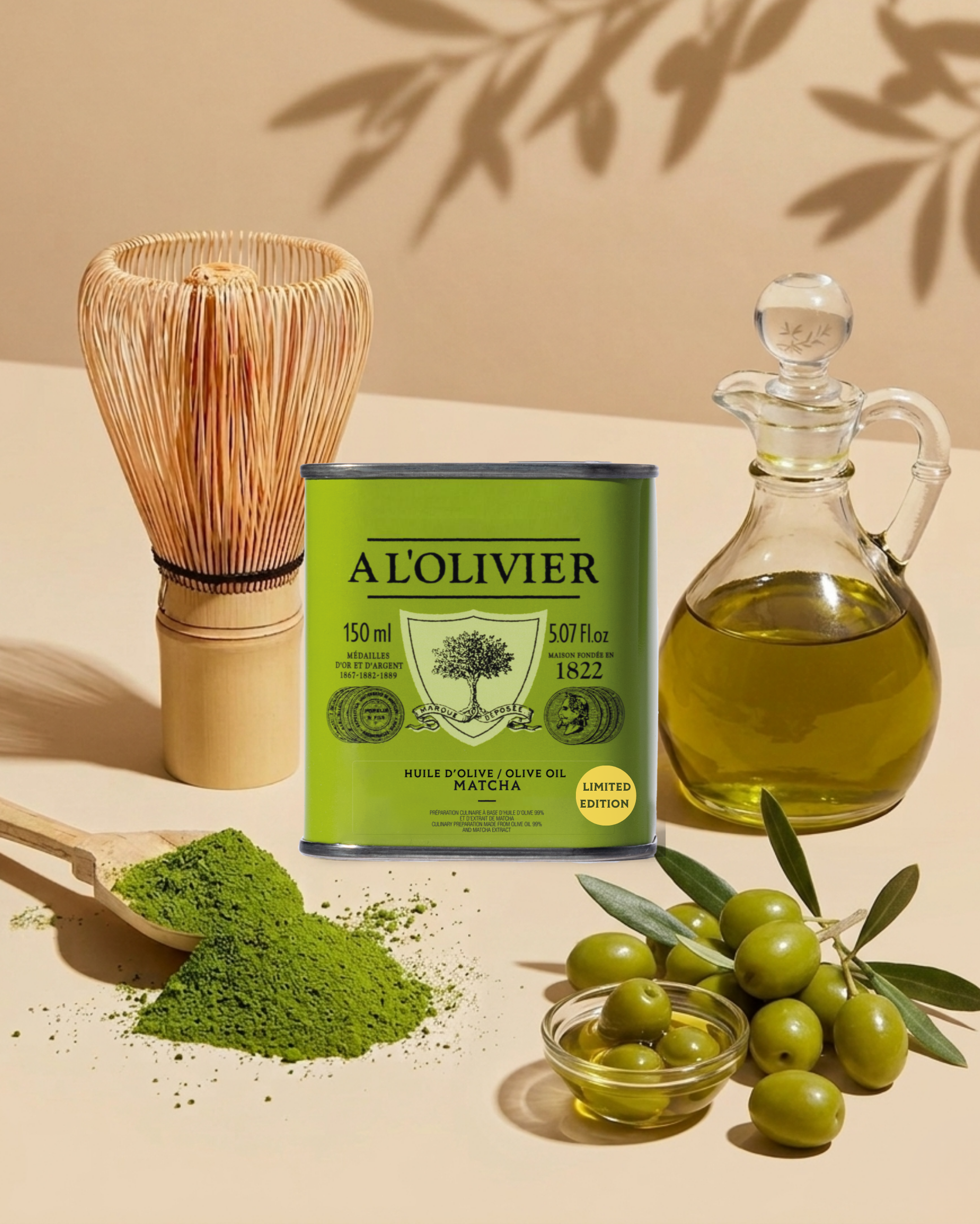 HUILE D'OLIVE MATCHA - Edition limitée 