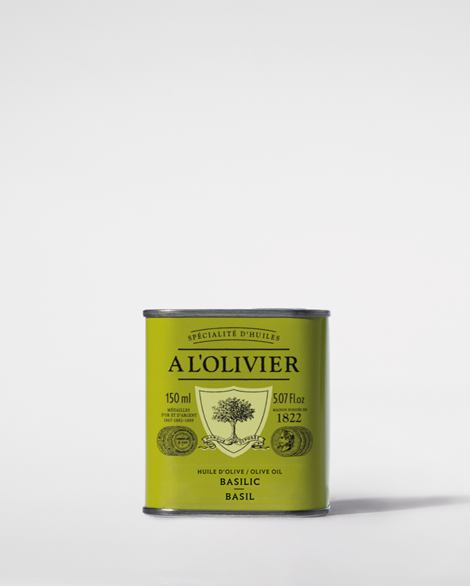 Aceite de oliva infusionado con albahaca