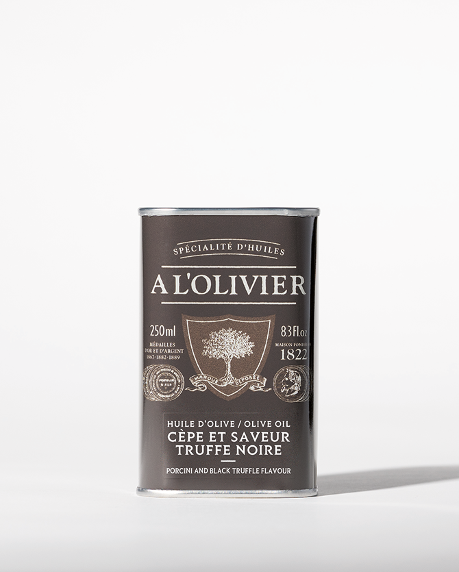 Huile d'olive infusée aux Cèpes & saveur Truffe