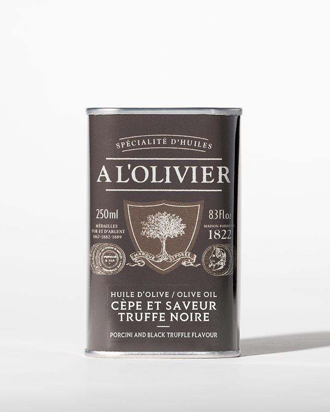Huile d'olive infusée aux Cèpes & saveur Truffe
