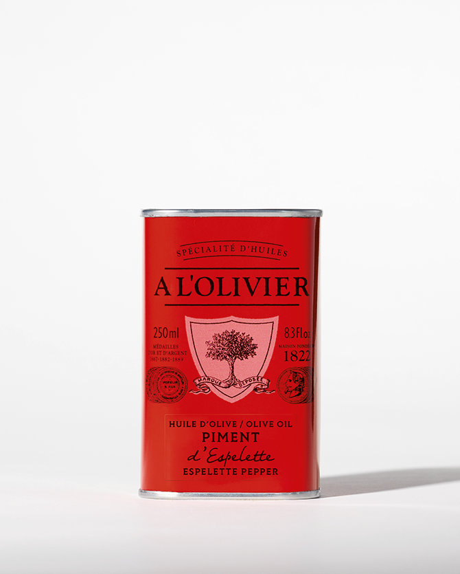 Huile d'olive infusée au Piment d'Espelette