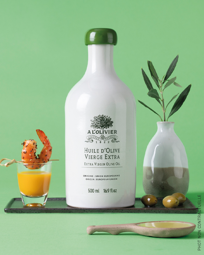 Huile d'olive vierge extra de France - bouteille en Grès